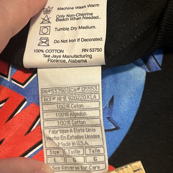 VTG Planet Hollywood Graphic T Shirt Adult LARGE Black Logo 1991 90s Movies - Picture 7 of 8